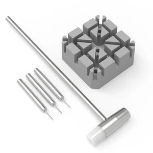 Watch Link Removal Tool Kit, Watch Band Adjustment Tool with Repair Holder, Double Hand Hammer and 3 Punch Pins (0.8/0.9/1.0mm) Watch Link Removal Tool Kit, Watch Band Adjustment Tool with Repair Holder, Double Hand Hammer and 3 Punch Pins (0.8/0.9/1.0mm)