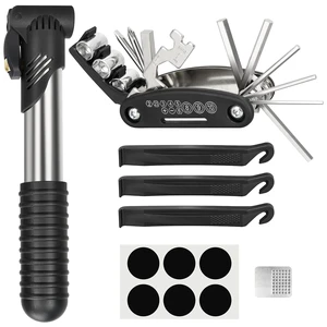 Bike Repair Kit, Bike Tire Repair Tool Kit, Including Bike Tire Pump, 16-in-1 Bike Multitool Bike Repair Kit, Bike Tire Repair Tool Kit, Including Bike Tire Pump, 16-in-1 Bike Multitool