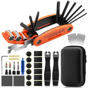 Bike Repair Kit - 16-in-1 Bike Multitool, Portable Bicycle Tools with Tire Patch Kit for Mountain Road Bikes Camping Travel (US) Bike Repair Kit - 16-in-1 Bike Multitool, Portable Bicycle Tools with Tire Patch Kit for Mountain Road Bikes Camping Travel (US)