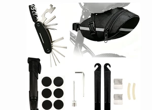 Bike Seat Bag Waterproof Bicycle Storage Bag with Bike Tool Kit Bike Seat Bag Waterproof Bicycle Storage Bag with Bike Tool Kit