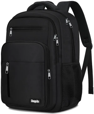Black Backpack for Men Women, Laptop Travel Backpacks with Reinforced Straps, School Backpack for Boys Girls Teens, Water Resistent Book bag, Work College Bookbag, back pack Black Backpack for Men Women, Laptop Travel Backpacks with Reinforced Straps, School Backpack for Boys Girls Teens, Water Resistent Book bag, Work College Bookbag, back pack