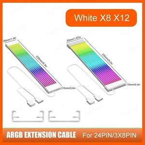 TEUCER ARGB Chassis Neon Strip, 5V 3Pin Addressable RGB Power Cable Light Bar, Bendable Silicone PC Case LED Light Strip, Daisy Chain Design for GPU Motherboard DIY Gaming Mod TEUCER ARGB Chassis Neon Strip, 5V 3Pin Addressable RGB Power Cable Light Bar, Bendable Silicone PC Case LED Light Strip, Daisy Chain Design for GPU Motherboard DIY Gaming Mod