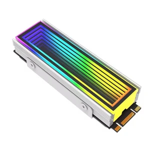 TEUCER M.2 2280 SSD Heatsink, 5V 3Pin ARGB Infinity Mirror M2 NVMe SSD Cooler White TEUCER M.2 2280 SSD Heatsink, 5V 3Pin ARGB Infinity Mirror M2 NVMe SSD Cooler White