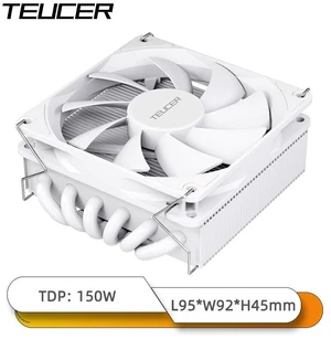 TEUCER UT45-6 45mm Low Profile CPU Cooler 4 Heat Pipes 130W TDP 92mm PWM Fan ITX SFF CPU Air Cooler TEUCER UT45-6 45mm Low Profile CPU Cooler 4 Heat Pipes 130W TDP 92mm PWM Fan ITX SFF CPU Air Cooler