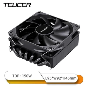TEUCER UT45-6 45mm Low Profile CPU Cooler 4 Heat Pipes 130W TDP 92mm PWM Fan ITX SFF CPU Air Cooler TEUCER UT45-6 45mm Low Profile CPU Cooler 4 Heat Pipes 130W TDP 92mm PWM Fan ITX SFF CPU Air Cooler