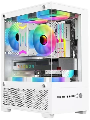 X-2 3.0 White Mini Sea View PC Tower Case, 270 Degree Panoramic Tempered Glass Chassis, M-ATX / Mini-ITX Motherboard, ATX Power Supply Supported X-2 3.0 White Mini Sea View PC Tower Case, 270 Degree Panoramic Tempered Glass Chassis, M-ATX / Mini-ITX Motherboard, ATX Power Supply Supported