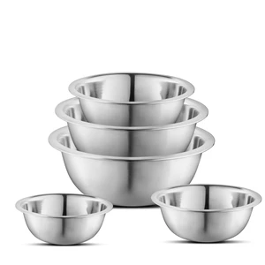 Premium Stainless Steel Mixing Bowls, Set of 5 Brushed Stainless Steel Mixing Bowl Set, Easy To Clean, Space Saving, Great for Cooking, Baking, Prepping (5 Pc Mixing Bowl) Premium Stainless Steel Mixing Bowls, Set of 5 Brushed Stainless Steel Mixing Bowl Set, Easy To Clean, Space Saving, Great for Cooking, Baking, Prepping (5 Pc Mixing Bowl)