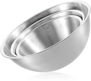 Stainless Steel Mixing Bowls 3 Packs Nesting Baking Supplies Small Thicker Stainless Steel Flat Bottom Stackable Salad Bowl Mixing Bowls Set for Cooking, Baking, Salad,Serving(1000/1500/2000ml) Stainless Steel Mixing Bowls 3 Packs Nesting Baking Supplies Small Thicker Stainless Steel Flat Bottom Stackable Salad Bowl Mixing Bowls Set for Cooking, Baking, Salad,Serving(1000/1500/2000ml)