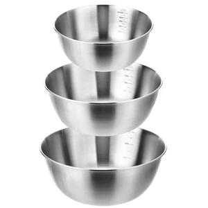 3 Pcs Stainless Steel Mixing Bowls Set, Metal Baking Bowls (1.5,2.2,3.4 Qt) | Stainless Steel Salad Bowl,Stackable Nesting & Space-Saving , Dishwasher Safe for Baking, Cooking & Dalad Prep 3 Pcs Stainless Steel Mixing Bowls Set, Metal Baking Bowls (1.5,2.2,3.4 Qt) | Stainless Steel Salad Bowl,Stackable Nesting & Space-Saving , Dishwasher Safe for Baking, Cooking & Dalad Prep