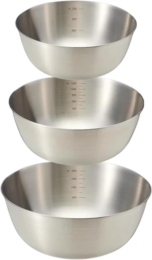 Mixing Bowls Set,Stainless Steel For Prepping, Baking and Cooking3-Piece Mixing Bowls Set,Stainless Steel For Prepping, Baking and Cooking3-Piece