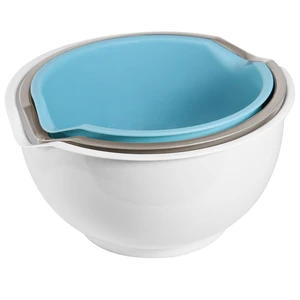 3pcs Mixing Bowls with Pour Spout-Nesting Design Saves Space - Non-Slip, BPA Free, Dishwasher Safe Plastic - Kitchen Cooking and Baking Supplies (White) 3pcs Mixing Bowls with Pour Spout-Nesting Design Saves Space - Non-Slip, BPA Free, Dishwasher Safe Plastic - Kitchen Cooking and Baking Supplies (White)