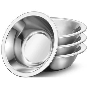 304(18/8) Stainless Steel Mixing Bowls for Kitchen, 4 Pack 6.3" 13.67 fl.oz Metal Mixing Bowls Set Stackable for Baking Serving Cooking Food Prep Storage Dishwasher Safe Lightweight 304(18/8) Stainless Steel Mixing Bowls for Kitchen, 4 Pack 6.3" 13.67 fl.oz Metal Mixing Bowls Set Stackable for Baking Serving Cooking Food Prep Storage Dishwasher Safe Lightweight