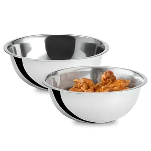 2-Pack 3 Quart Mixing Bowls | 9.75-Inch Stainless Steel | Professional Grade Flat Base Mixing Bowls for Home and Commercial Kitchens | Dishwasher Safe 2-Pack 3 Quart Mixing Bowls | 9.75-Inch Stainless Steel | Professional Grade Flat Base Mixing Bowls for Home and Commercial Kitchens | Dishwasher Safe
