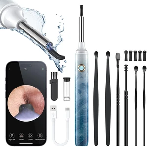 Ear Wax Removal Tool Camera - Ear Cleaner with 1080P HD Camera, Otoscope with Light, Earwax Removal Kit for iPhone, iPad, Android Phones (Ice Blue) Ear Wax Removal Tool Camera - Ear Cleaner with 1080P HD Camera, Otoscope with Light, Earwax Removal Kit for iPhone, iPad, Android Phones (Ice Blue)