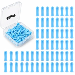 60 Pack 3.5 mm Ear Camera Replacement Tips with Clear Storage Case | Blue silicone tips designed for most mainstream 3.5 mm ear cameras; 60 pieces plus a clear storage case 60 Pack 3.5 mm Ear Camera Replacement Tips with Clear Storage Case | Blue silicone tips designed for most mainstream 3.5 mm ear cameras; 60 pieces plus a clear storage case