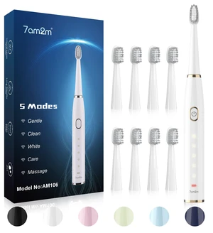 Sonic Electric Toothbrush for Adults and Kids High Power Rechargeable | 8 Brush Heads,5 Adjustable Modes, Built-in 2-Minute Smart Timer,4 Hours Fast Charge for 30 Days(White) Sonic Electric Toothbrush for Adults and Kids High Power Rechargeable | 8 Brush Heads,5 Adjustable Modes, Built-in 2-Minute Smart Timer,4 Hours Fast Charge for 30 Days(White)