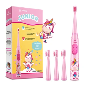 Rechargeable Kids Electric Toothbrush(Pink) | 3 Modes with Memory/Fun & Easy Cleaning/24000 Strokes, IPX7 Waterproof, 2-Min Timer for Age 5+/4 Soft Bristles Rechargeable Kids Electric Toothbrush(Pink) | 3 Modes with Memory/Fun & Easy Cleaning/24000 Strokes, IPX7 Waterproof, 2-Min Timer for Age 5+/4 Soft Bristles