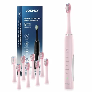 Electric Toothbrush for Kids&Adults, 8Brush Heads, 90 Days Use, Pink | Sonic Electric Tooth Brush, 38000VPM, IPX7 Waterproof, 5Modes and 2-Minute Smart Timer, Type-C Charge, Travel Home Family Use Electric Toothbrush for Kids&Adults, 8Brush Heads, 90 Days Use, Pink | Sonic Electric Tooth Brush, 38000VPM, IPX7 Waterproof, 5Modes and 2-Minute Smart Timer, Type-C Charge, Travel Home Family Use