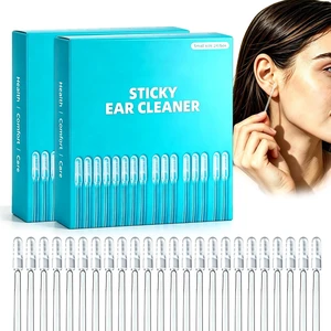 Sticky Ear Cleaning Sticks, Gentle Adhesive Ear Picks for Ear Wax Removal, Reusable Soft Rubber Ear Cleaning Tools, Home Personal Care Kit, 2 Set / 48 PCS Sticky Ear Cleaning Sticks, Gentle Adhesive Ear Picks for Ear Wax Removal, Reusable Soft Rubber Ear Cleaning Tools, Home Personal Care Kit, 2 Set / 48 PCS