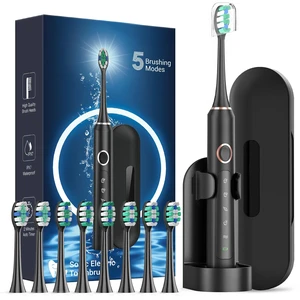 M5 Electric Toothbrush for Adults - Sonic Electric Toothbrush for Kids and Adults with 8 Brush Heads & Travel Case, 120 Days Battery Life - Black M5 Electric Toothbrush for Adults - Sonic Electric Toothbrush for Kids and Adults with 8 Brush Heads & Travel Case, 120 Days Battery Life - Black