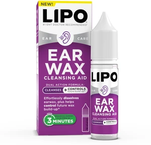 LIPO Earwax Removal Drops, Ear Cleaning for Wax & Clogged Ears, 0.5 fl oz | Peroxide-Free, Gentle, Hygiene Support, Build-Up & Daily Use LIPO Earwax Removal Drops, Ear Cleaning for Wax & Clogged Ears, 0.5 fl oz | Peroxide-Free, Gentle, Hygiene Support, Build-Up & Daily Use