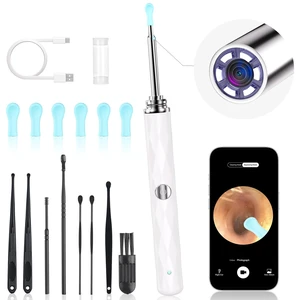 High-Definition Ear Wax Removal, Wireless Ear Cleaner, Safe and Gentle Ear Wax Removal Kit, Rechargeable Ear Cleaner with Camera and Light, Ear Cleaning Kit for Android and iOS (White) High-Definition Ear Wax Removal, Wireless Ear Cleaner, Safe and Gentle Ear Wax Removal Kit, Rechargeable Ear Cleaner with Camera and Light, Ear Cleaning Kit for Android and iOS (White)