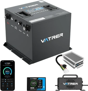 VATRER POWER 48V 105Ah Mini LiFePO4 Golf Cart Battery Complete Kit VATRER POWER 48V 105Ah Mini LiFePO4 Golf Cart Battery Complete Kit