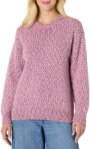 Amazon Essentials Women's Oversized-Fit Heavyweight Cotton Blend Crewneck Sweater, Multi-Color, Ribbed, Fuchsia Marl, Medium Amazon Essentials Women's Oversized-Fit Heavyweight Cotton Blend Crewneck Sweater, Multi-Color, Ribbed, Fuchsia Marl, Medium