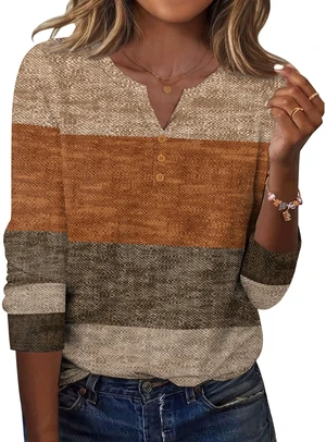 Zeagoo Tops for Women Trendy Long Sleeve Summer Blouses V Neck Tshirts | Basic Work Clothing Zeagoo Tops for Women Trendy Long Sleeve Summer Blouses V Neck Tshirts | Basic Work Clothing