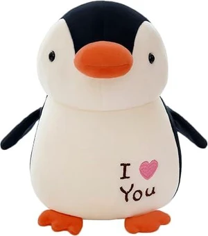 zhidiloveyou 9.84" Penguin Stuffed Animal Pink Soft Penguin Plush Cute Toy Black zhidiloveyou 9.84" Penguin Stuffed Animal Pink Soft Penguin Plush Cute Toy Black