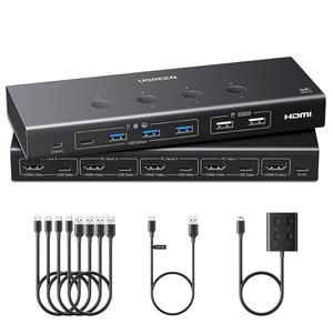 UGREEN HDMI KVM Switch 4 Computers Share 1 Monitor, 4K@60Hz, 6 USB Ports UGREEN HDMI KVM Switch 4 Computers Share 1 Monitor, 4K@60Hz, 6 USB Ports