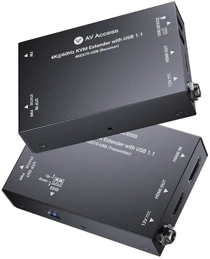AV Access 4K60Hz HDMI & USB KVM Extender Over Cat6/6A/7 Upto 230ft, HDR10 AV Access 4K60Hz HDMI & USB KVM Extender Over Cat6/6A/7 Upto 230ft, HDR10