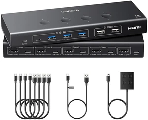 UGREEN HDMI KVM Switch 4 Computers Share 1 Monitor, 4K@60Hz, 6 USB Ports UGREEN HDMI KVM Switch 4 Computers Share 1 Monitor, 4K@60Hz, 6 USB Ports