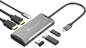 j5create USB-C Hub 4K@60Hz Dual HDMI with 100W PD Fast Charge- Supports MST Dual 4K HDMI Display for Windows Laptop, SuperSpeed 5GB USB-A x 2, USB-C x 1, HDMI (JCD396) j5create USB-C Hub 4K@60Hz Dual HDMI with 100W PD Fast Charge- Supports MST Dual 4K HDMI Display for Windows Laptop, SuperSpeed 5GB USB-A x 2, USB-C x 1, HDMI (JCD396)