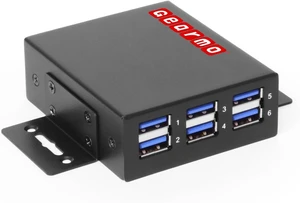 Gearmo 6 Port USB Hub, Slim USB 3.0 Hub, 60W AC Adapter (GM-6AHU3-PE) Gearmo 6 Port USB Hub, Slim USB 3.0 Hub, 60W AC Adapter (GM-6AHU3-PE)