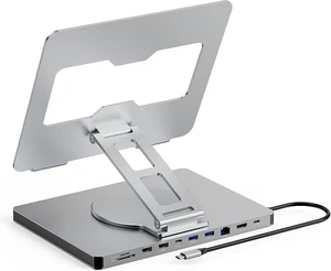 10 in 1 Laptop Docking Station Stand for MacBook Pro/Air/Surface/Dell/HP/Lenovo, Mac Type-C Hub with 4K HDMI, USB 3.0, SD/TF Card, RJ45, PD 3.0, USB C Laptop Stand Hub with 360 Rotating Base (ST109A) 10 in 1 Laptop Docking Station Stand for MacBook Pro/Air/Surface/Dell/HP/Lenovo, Mac Type-C Hub with 4K HDMI, USB 3.0, SD/TF Card, RJ45, PD 3.0, USB C Laptop Stand Hub with 360 Rotating Base (ST109A)