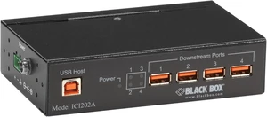 Black Box Industrial USB 2.0 Hub with Isolation, 4-Port Black Box Industrial USB 2.0 Hub with Isolation, 4-Port