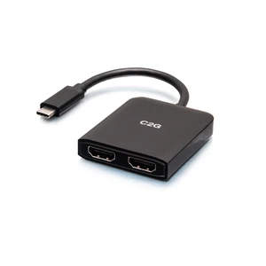 C2G USB-C to Dual HDMI 4K Dual Monitor MST Hub, Mini DP Multi-Stream Transport (MST) Multiple Monitor Splitter, Black C2G USB-C to Dual HDMI 4K Dual Monitor MST Hub, Mini DP Multi-Stream Transport (MST) Multiple Monitor Splitter, Black