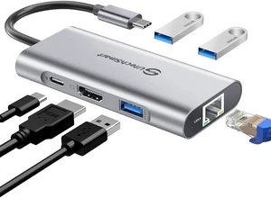 UtechSmart 6 in 1 USB C Hub, Ethernet Multiport Adapter to HDMI Dock 5 Pack UtechSmart 6 in 1 USB C Hub, Ethernet Multiport Adapter to HDMI Dock 5 Pack