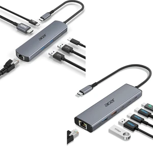acer 6-in-1 4K@60Hz USBC to HDMI Adapter Bundle with USB C to Ethernet Adapter acer 6-in-1 4K@60Hz USBC to HDMI Adapter Bundle with USB C to Ethernet Adapter