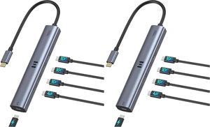 10Gbps USB C Hub with 4K@60Hz Video Display, Selore 5 Ports USB-C Splitter, C Port Data Transfer, 100W PD-in Charging, Dongle Multiport Adapter for MacBook Pro, iPad, Dell, HP, and More (Pack of 2) 10Gbps USB C Hub with 4K@60Hz Video Display, Selore 5 Ports USB-C Splitter, C Port Data Transfer, 100W PD-in Charging, Dongle Multiport Adapter for MacBook Pro, iPad, Dell, HP, and More (Pack of 2)
