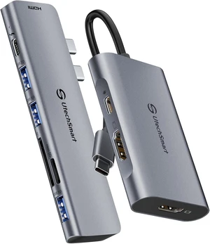 UtechSmart USB C Hub, Multiport Adapter USB C to HDMI Dock Compatible for MacBook Pro/Air, Chromebook, Dell XPS, HP and Type C Devices UtechSmart USB C Hub, Multiport Adapter USB C to HDMI Dock Compatible for MacBook Pro/Air, Chromebook, Dell XPS, HP and Type C Devices