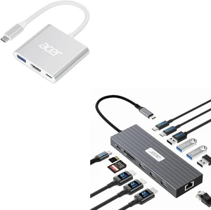 Acer USB C to HDMI Adapter Bundle with 3 HDMI Docking Station Acer USB C to HDMI Adapter Bundle with 3 HDMI Docking Station