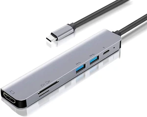 7-in-1 USB C to 4K HDMI Adapter PD Port HDTV Adapter Charger Port Compatible with iPad Air 13" (1st Gen 2024)/Air 11" (2024 6th Gen), MicroSD Slot TV Video Hub Type-C Projector Converter 7-in-1 USB C to 4K HDMI Adapter PD Port HDTV Adapter Charger Port Compatible with iPad Air 13" (1st Gen 2024)/Air 11" (2024 6th Gen), MicroSD Slot TV Video Hub Type-C Projector Converter