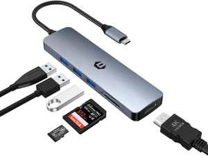 USB C Hub HDMI, 6-in-1 Multiport Adapter, 4K HDMI Adapter, 3 USB Port, SD/TF Card Reader, Ultra Slim USB Multiport LAN Compatible with Dell XPS 15/13 USB C Hub HDMI, 6-in-1 Multiport Adapter, 4K HDMI Adapter, 3 USB Port, SD/TF Card Reader, Ultra Slim USB Multiport LAN Compatible with Dell XPS 15/13