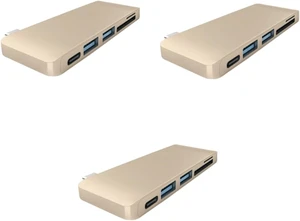 Gadpiparty 3pcs Type-c USB Hub Adapter Supply Dual USB Ports and Card Reader Finish Compatible Type- Like and Gadpiparty 3pcs Type-c USB Hub Adapter Supply Dual USB Ports and Card Reader Finish Compatible Type- Like and