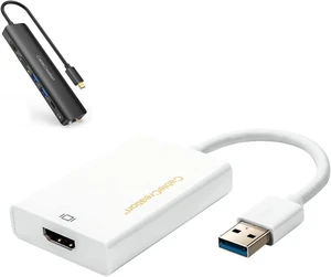 Bundle 2 Items: CableCreation USB HDMI Adapter with DisplayLink Chip + 7 in 1 USB C Hub Bundle 2 Items: CableCreation USB HDMI Adapter with DisplayLink Chip + 7 in 1 USB C Hub