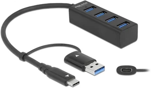 Delock 4 Port USB 3.2 Gen 1 Hub with USB Type-C or USB Type-A Port Delock 4 Port USB 3.2 Gen 1 Hub with USB Type-C or USB Type-A Port