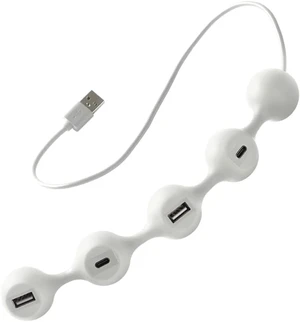 LEXON PEAS HUB 2 4-Outlet Hub with 2 USB and 2 USB-C to Charge 2 Smartphones Simultaneously Copper Inner Cable LD143W White LEXON PEAS HUB 2 4-Outlet Hub with 2 USB and 2 USB-C to Charge 2 Smartphones Simultaneously Copper Inner Cable LD143W White