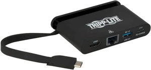 Tripp Lite USB-C Hub with 4K HDMI, Gigabit Ethernet, USB-A, USB-C PD Charging (5A, 100W), Thunderbolt 3, DisplayPort Alt Mode, 5 Gbps, Black (U444-T6N-H4GUBC) Tripp Lite USB-C Hub with 4K HDMI, Gigabit Ethernet, USB-A, USB-C PD Charging (5A, 100W), Thunderbolt 3, DisplayPort Alt Mode, 5 Gbps, Black (U444-T6N-H4GUBC)